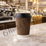 Coffee Cup with Lid 8 Oz (Pack of 25 Pc)